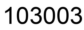 Número 103003 imagen negro