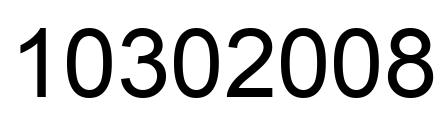 Number 10302008 black image