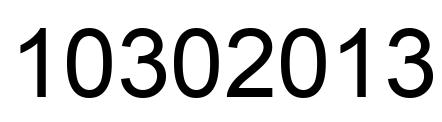 Number 10302013 black image