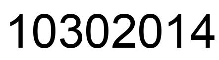 Number 10302014 black image