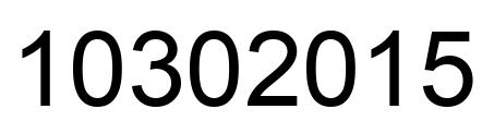 Number 10302015 black image