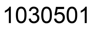 Number 1030501 black image