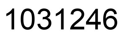 Number 1031246 black image