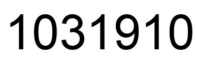 Number 1031910 black image