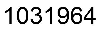Number 1031964 black image