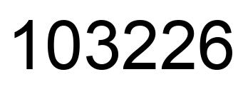 Number 103226 black image