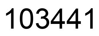 Número 103441 imagen negro