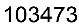 Número 103473 imagen negro