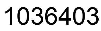 Number 1036403 black image