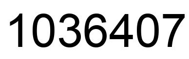 Number 1036407 black image