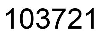 Number 103721 black image