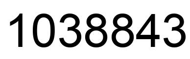 Número 1038843 imagen negro