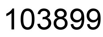 Number 103899 black image