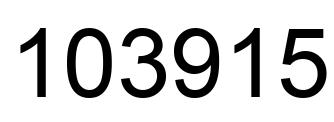 Number 103915 black image