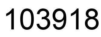 Number 103918 black image