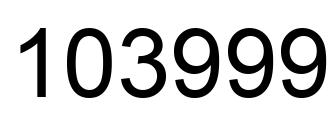 Número 103999 imagen negro