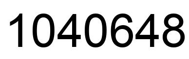 Number 1040648 black image