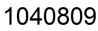 Number 1040809 black image
