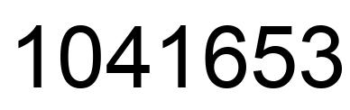 Número 1041653 imagen negro