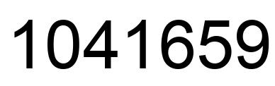 Number 1041659 black image