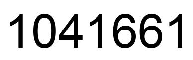 Number 1041661 black image