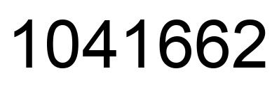 Number 1041662 black image