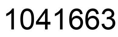 Number 1041663 black image