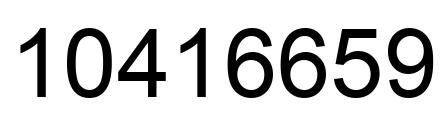Number 10416659 black image