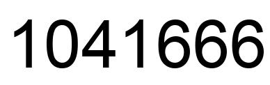 Number 1041666 black image
