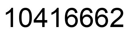 Número 10416662 imagen negro