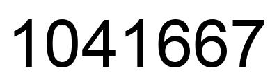 Number 1041667 black image