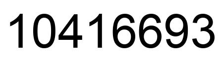 Number 10416693 black image
