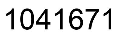 Number 1041671 black image