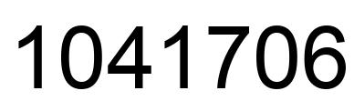 Number 1041706 black image