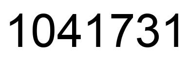 Número 1041731 imagen negro