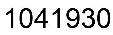 Number 1041930 black image