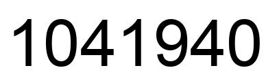 Number 1041940 black image