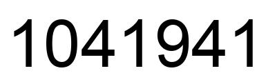 Number 1041941 black image