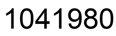 Número 1041980 imagen negro