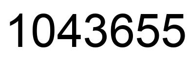 Number 1043655 black image