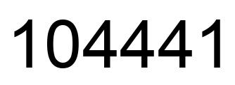 Número 104441 imagen negro