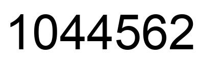 Number 1044562 black image