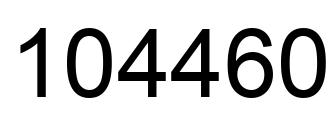 Number 104460 black image