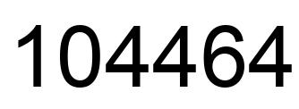 Número 104464 imagen negro