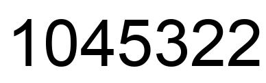 Number 1045322 black image