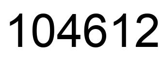 Number 104612 black image