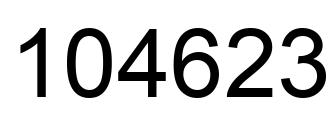 Number 104623 black image