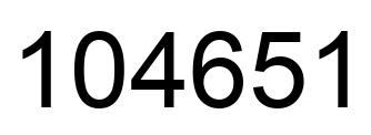 Number 104651 black image