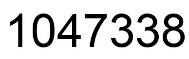 Number 1047338 black image