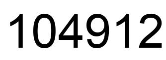 Número 104912 imagen negro